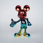 aurora metallic mickey mouse figurine with red teal gradient finish
