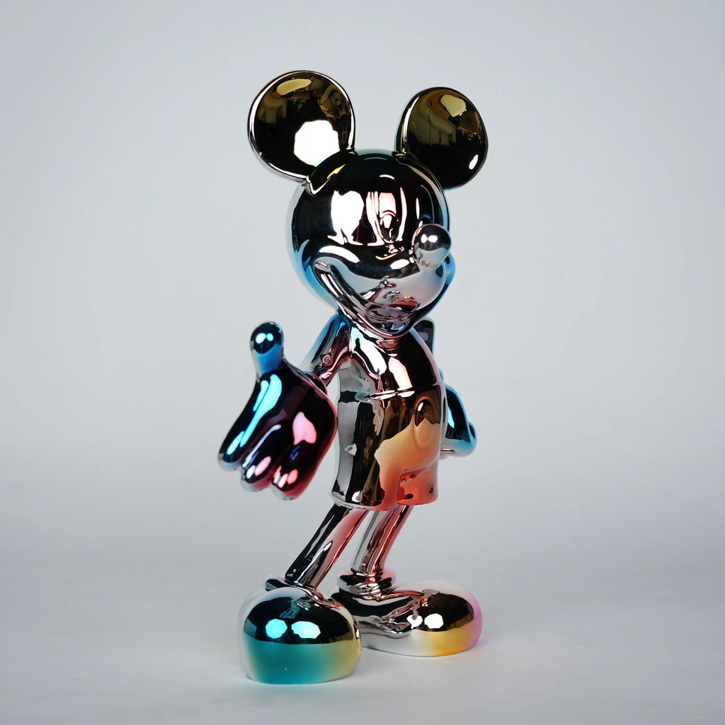 chromatic gradient mouse decor figure metallic gradient cartoon mouse sculpture