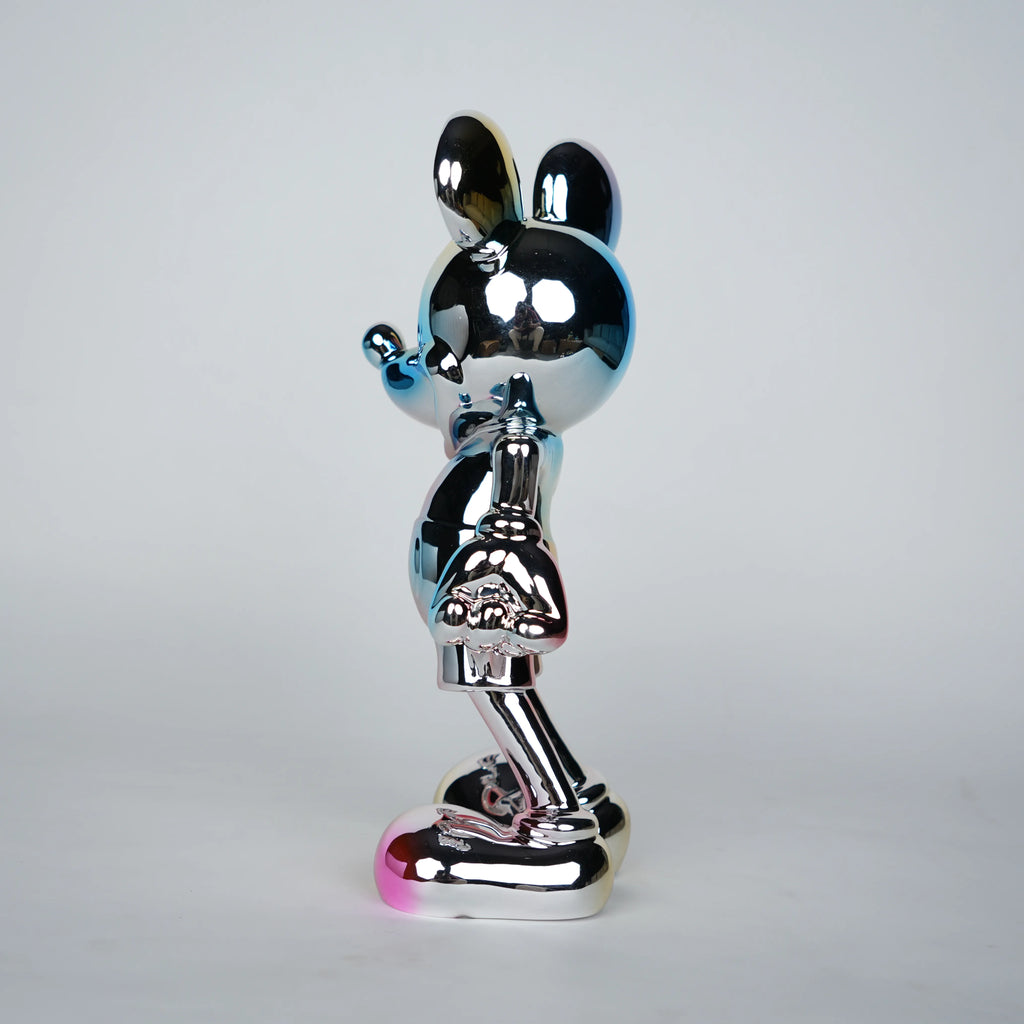 chromatic gradient mouse decor figure metallic gradient cartoon mouse sculpture