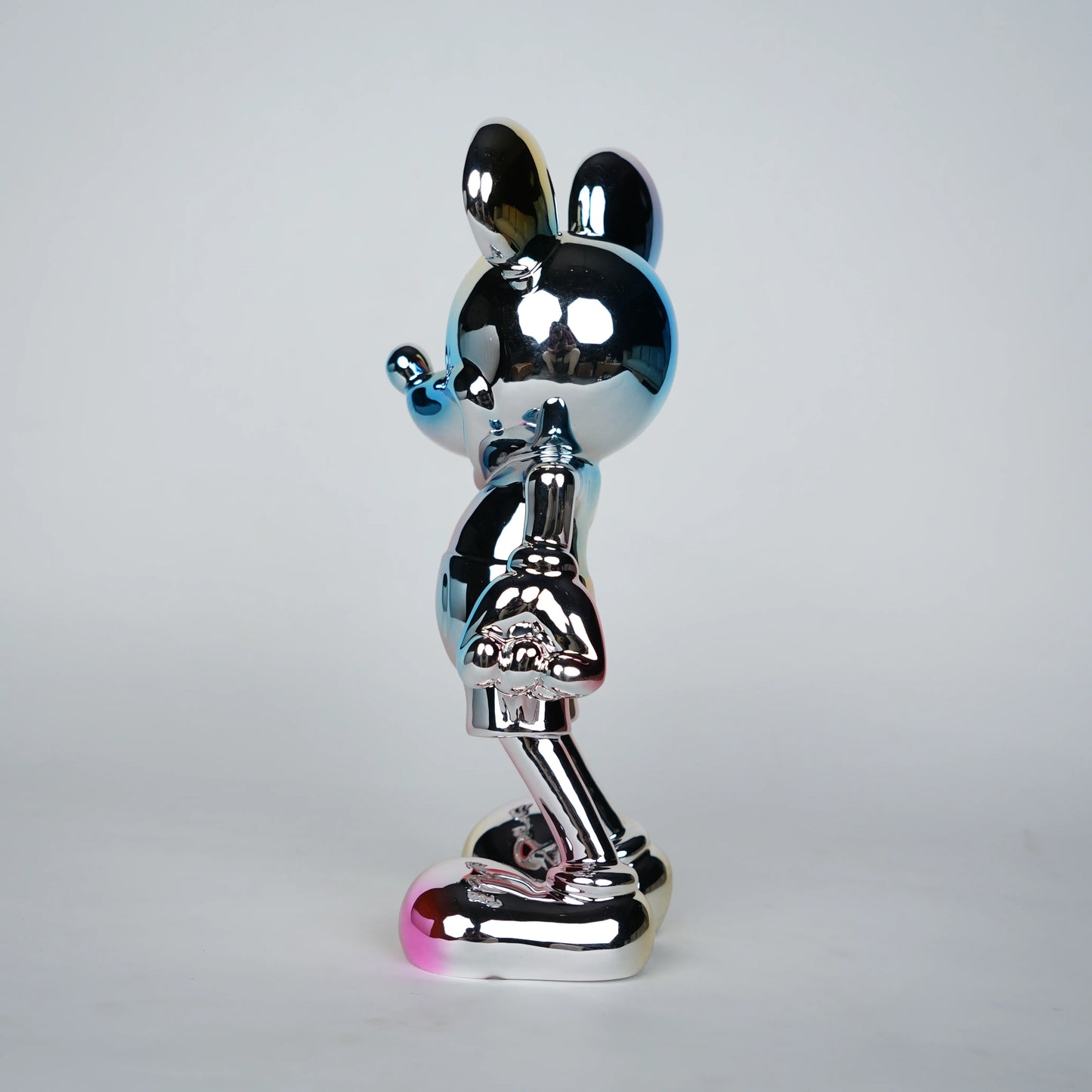chromatic gradient mouse decor figure metallic gradient cartoon mouse sculpture
