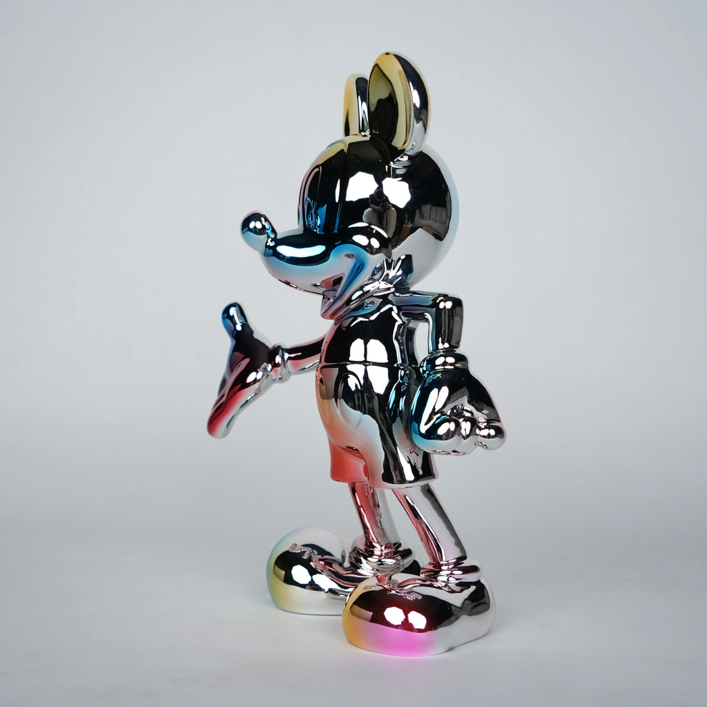 chromatic gradient mouse decor figure metallic gradient cartoon mouse sculpture