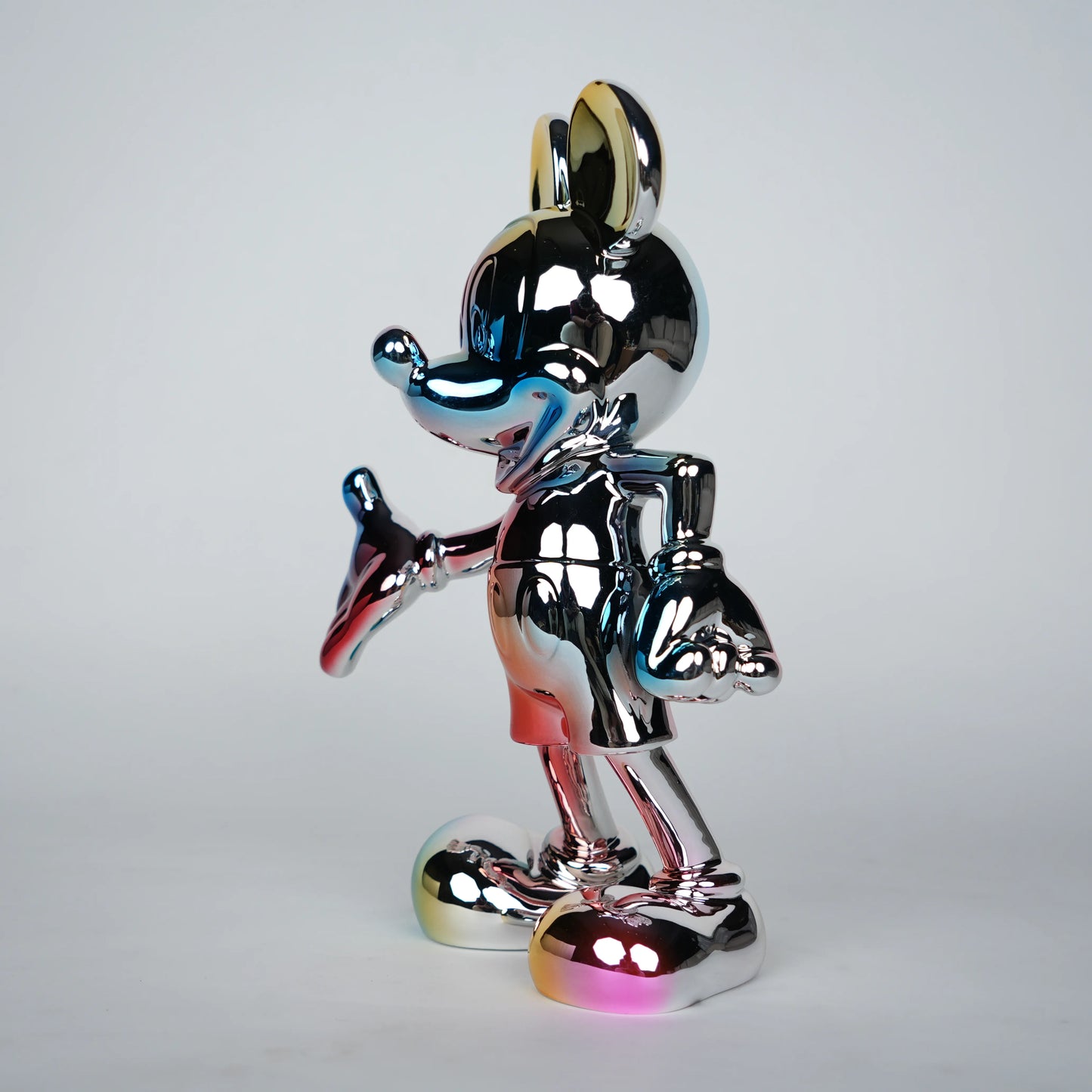 chromatic gradient mouse decor figure metallic gradient cartoon mouse sculpture