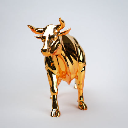 Toro Luxe Bull Decor close detail metallic finish