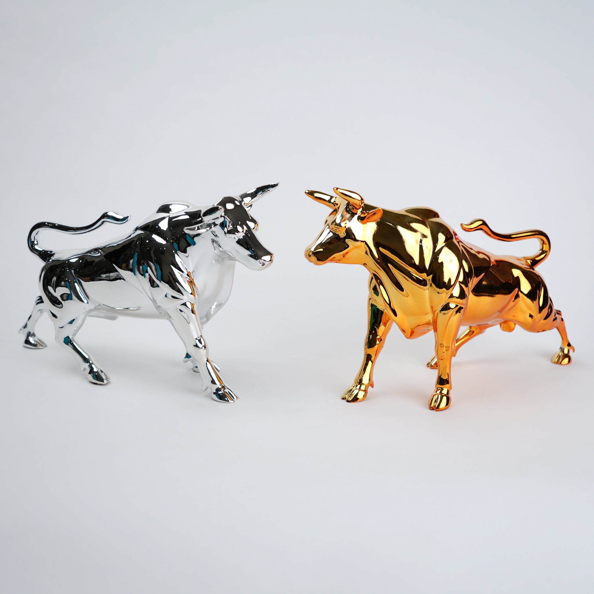 gold bull figurine modern luxury decor tabletop