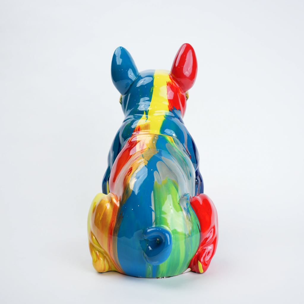 designer bulldog statue vibrant home decor piece
