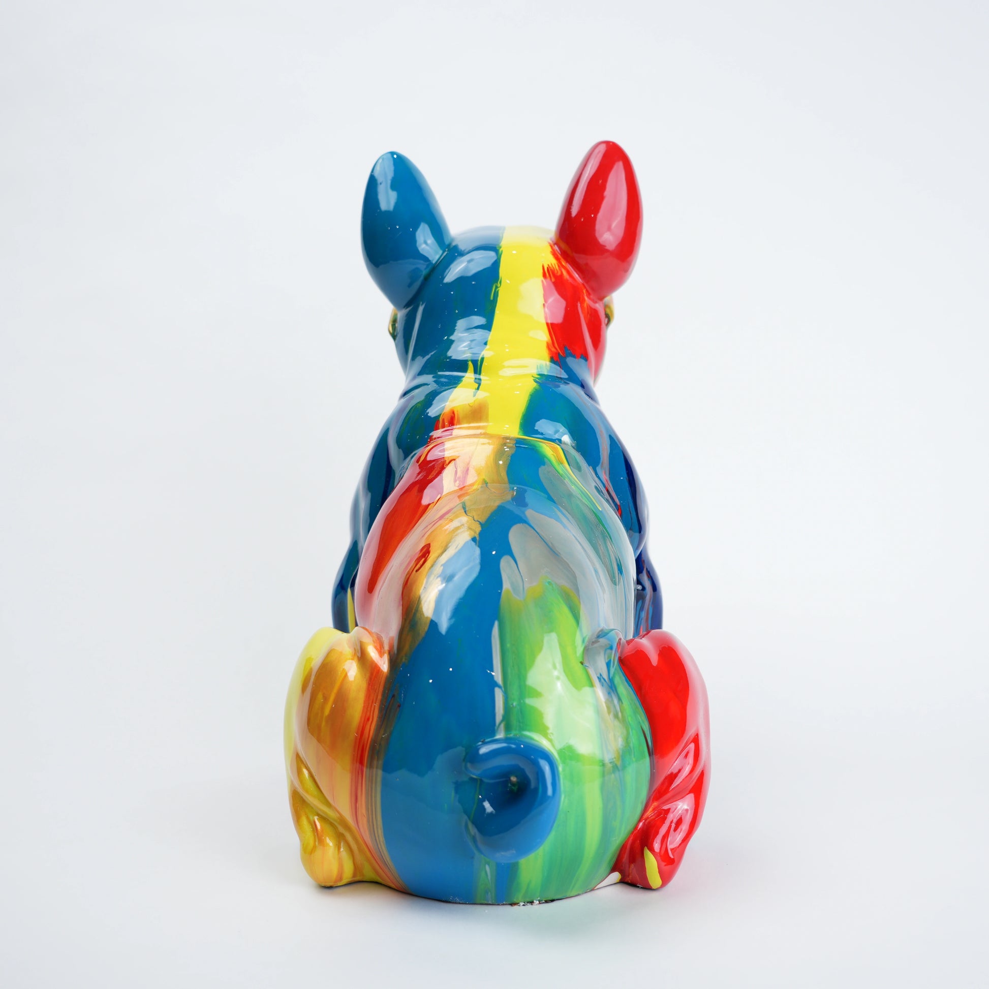 designer bulldog statue vibrant home decor piece