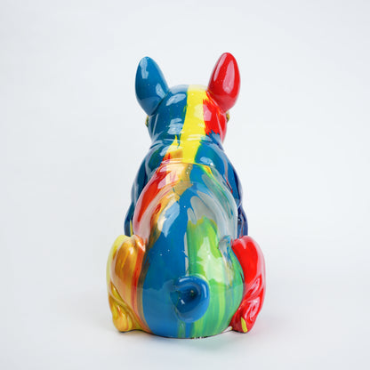 designer bulldog statue vibrant home decor piece
