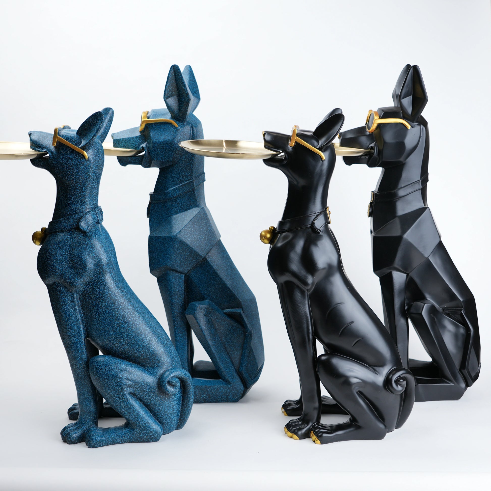 Aristopup Butler four-dog group shot