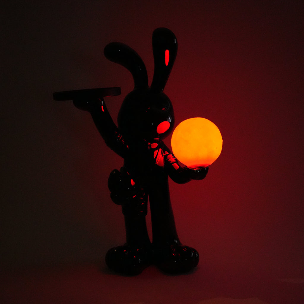 designer bunny lamp with tray modern home decor