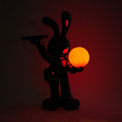 designer bunny lamp with tray modern home decor