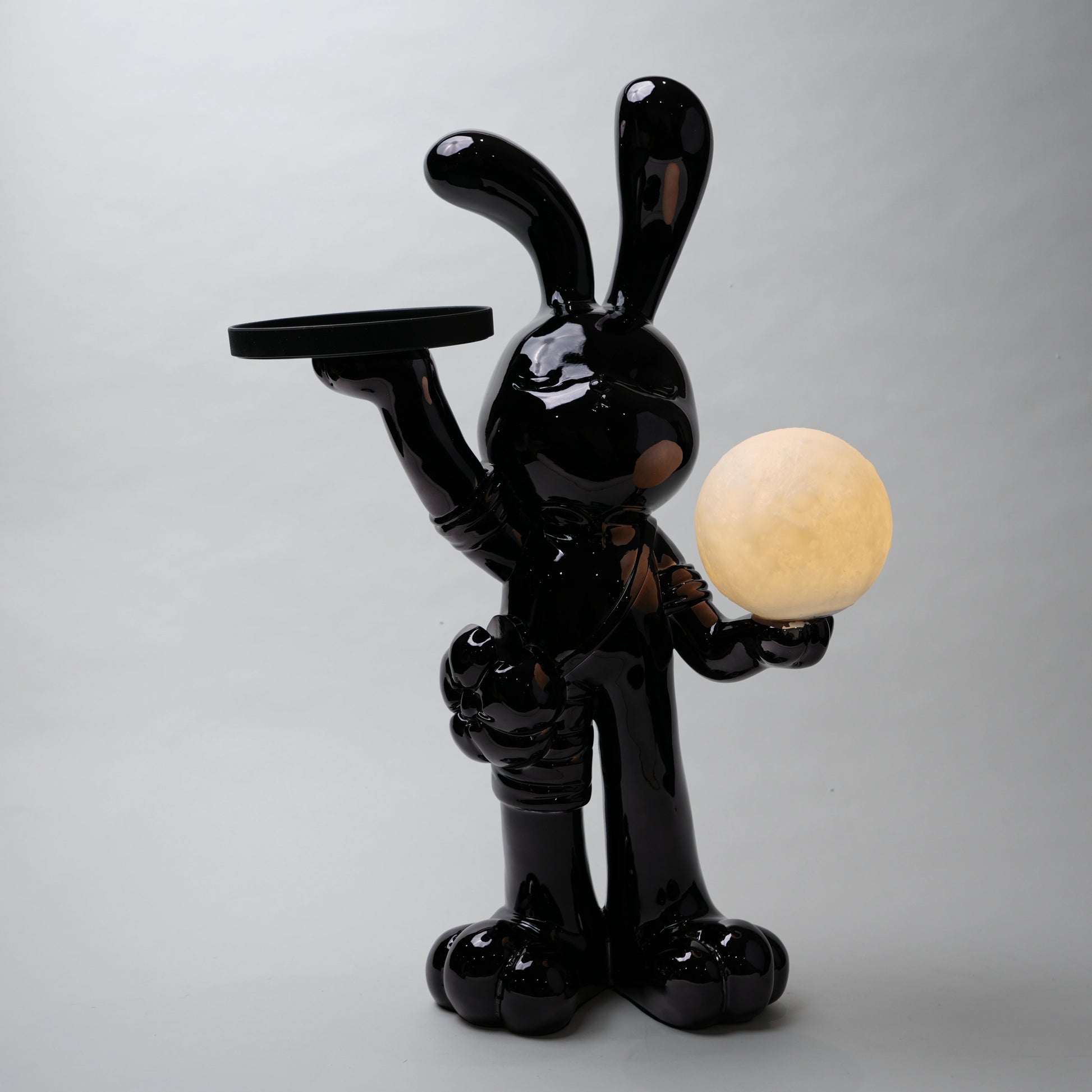 designer bunny lamp with tray modern home decor