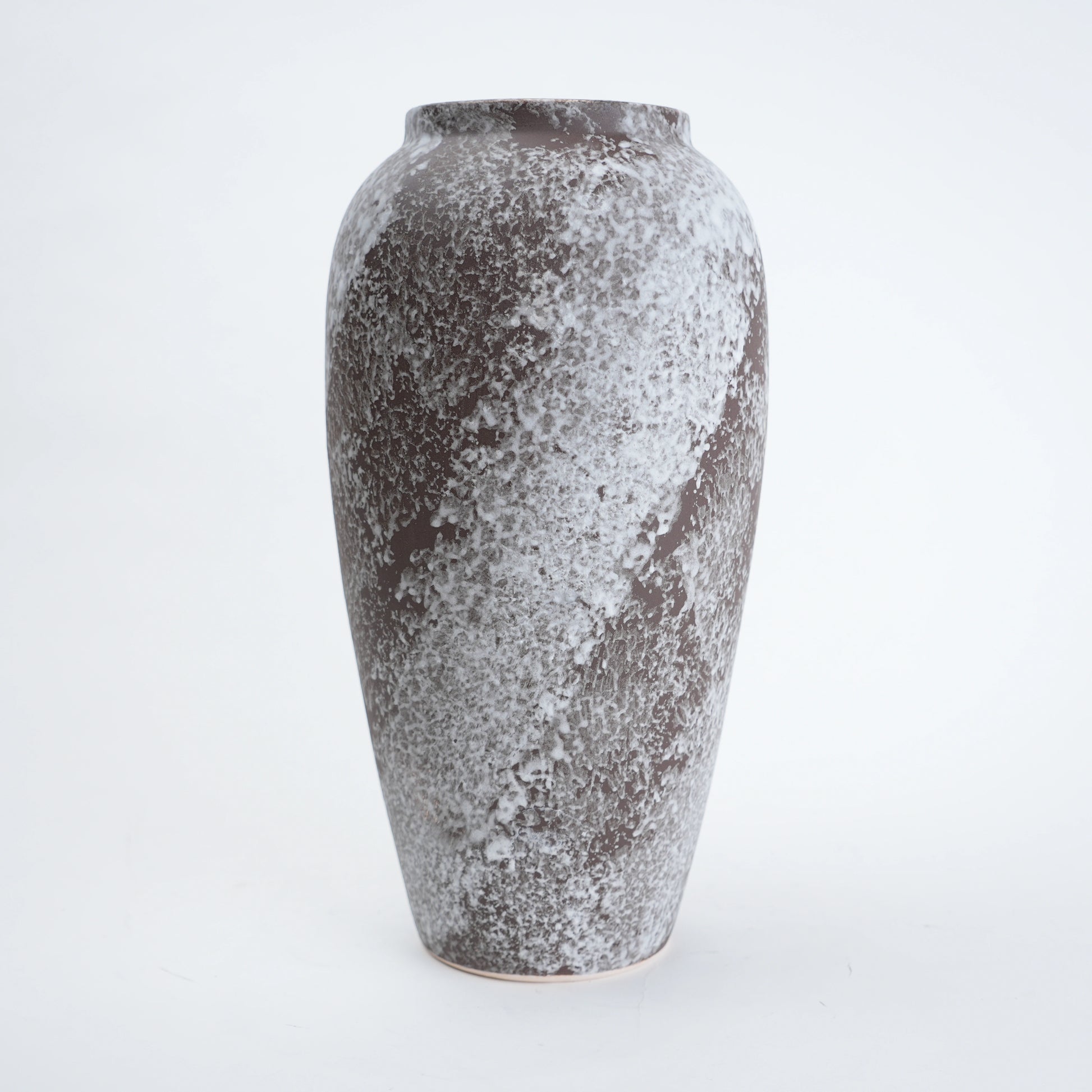 Mineral glaze shoulder vase, frothy glaze