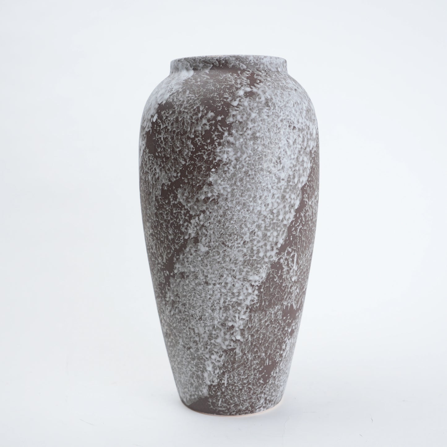 Mineral glaze floor vase, full front
