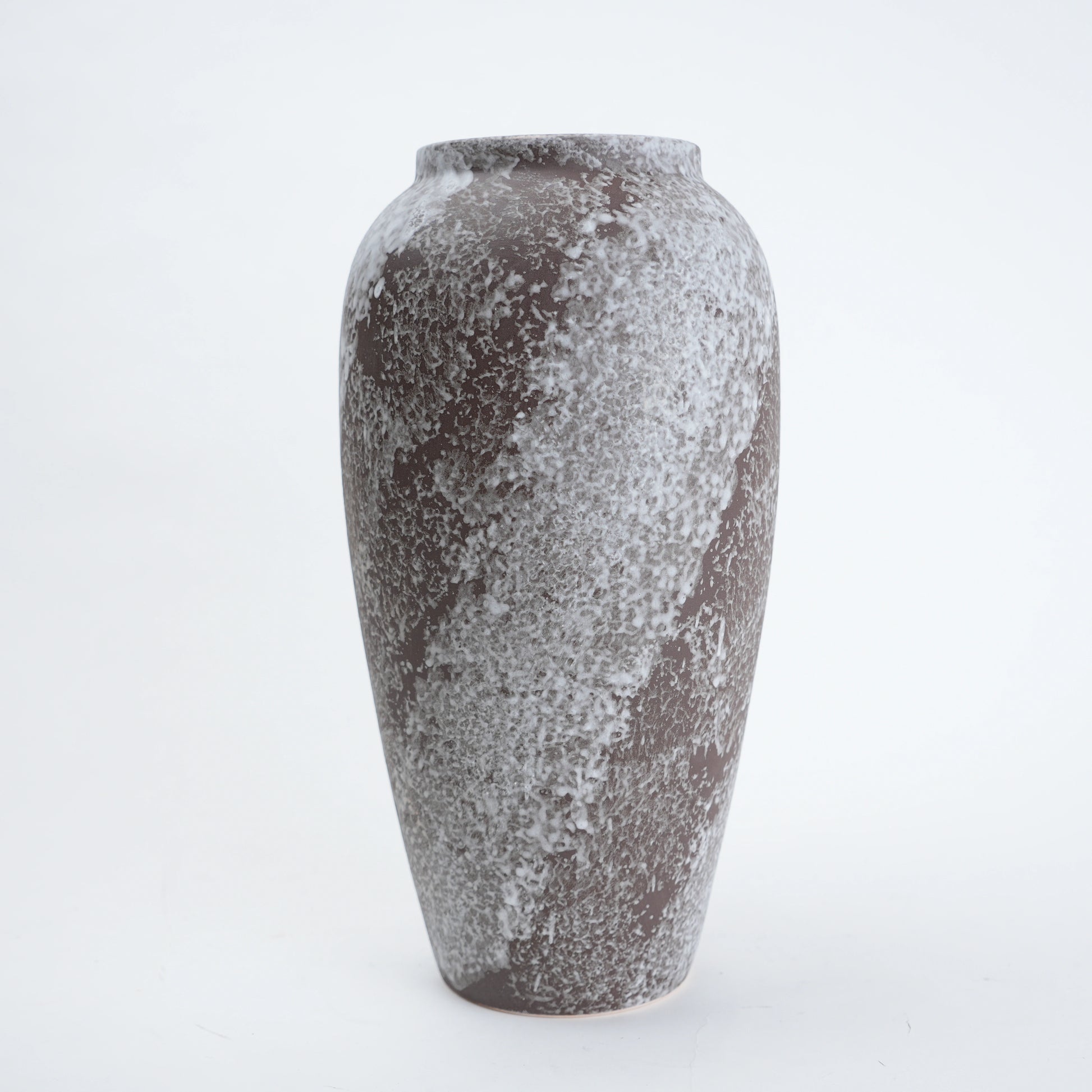 Mineral glaze floor vase, full front