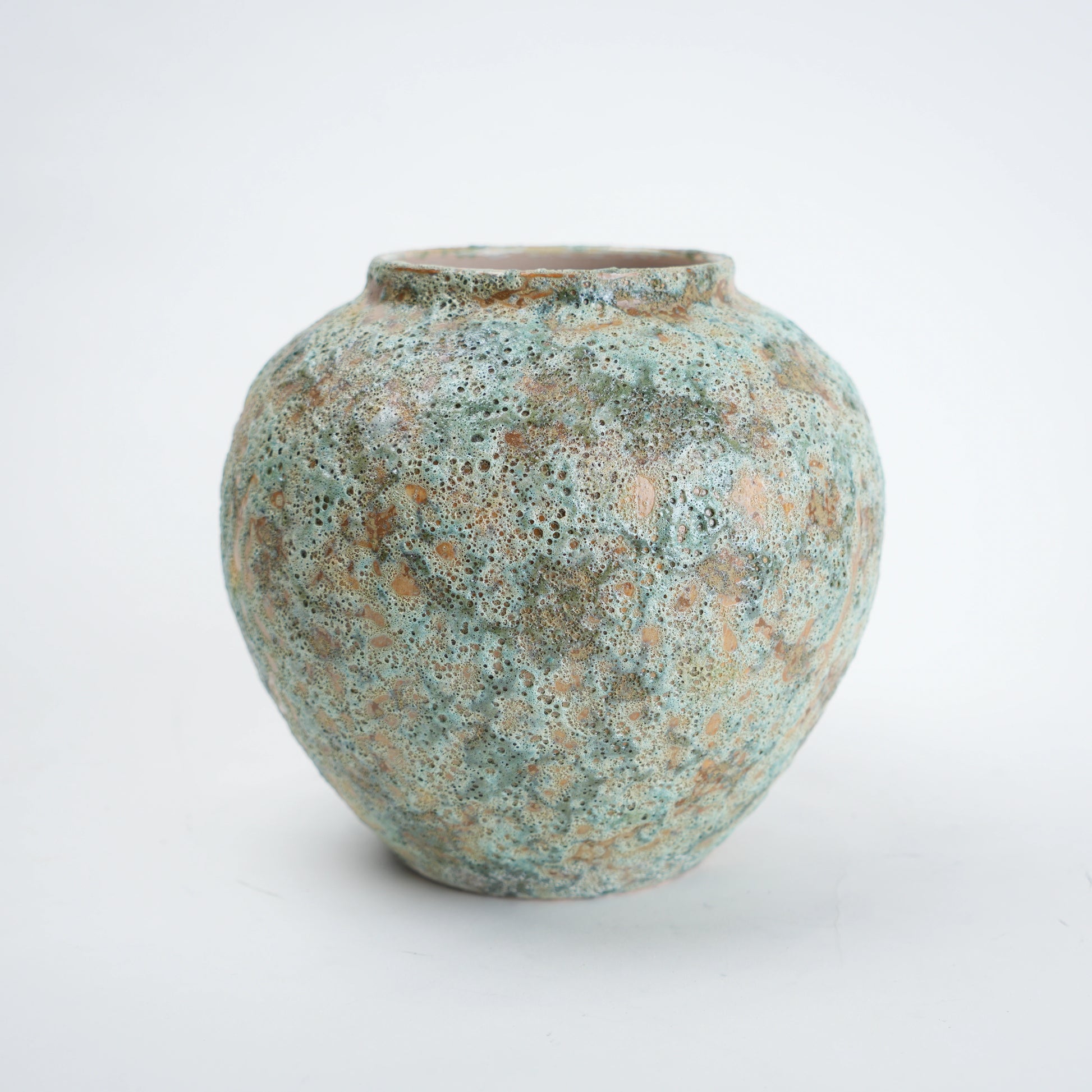 aqua green ceramic flower vase for living room