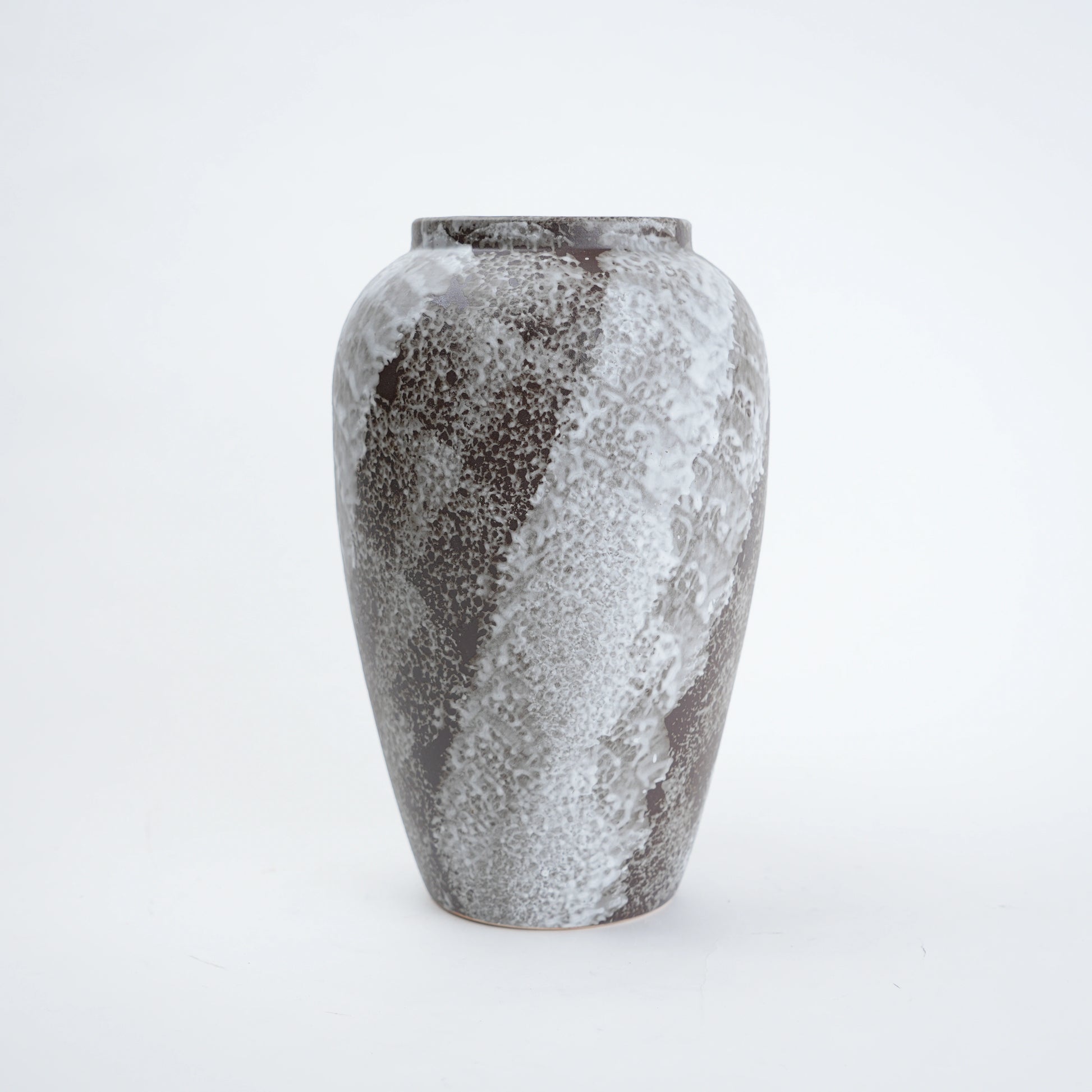 Petite mineral glaze vase, diagonal foam