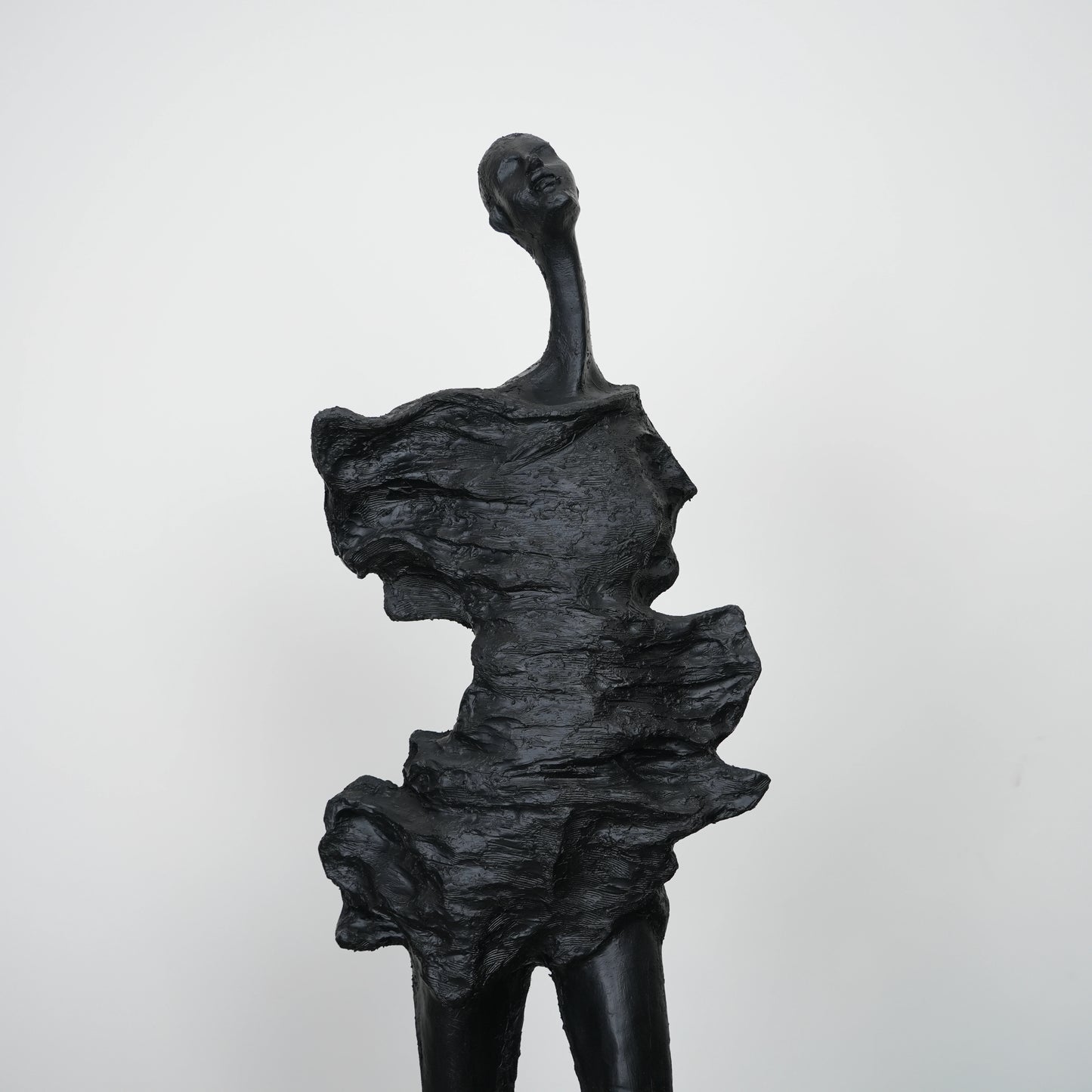 abstract human floor sculpture black modern interior decor