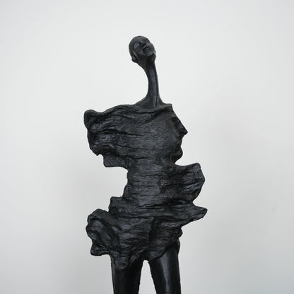 abstract human floor sculpture black modern interior decor
