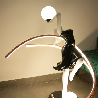 Liberty Sculpture Floor Lamp - Electroplated