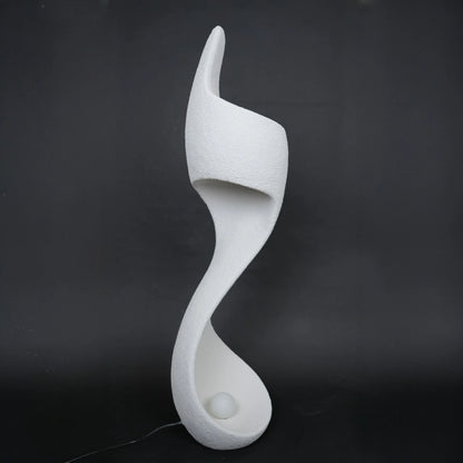 curved sculptural floor lamp ivory modern ambient lighting decor