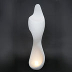 curved sculptural floor lamp ivory modern ambient lighting decor