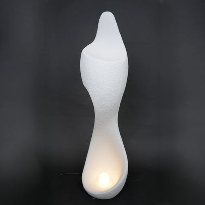 curved sculptural floor lamp ivory modern ambient lighting decor