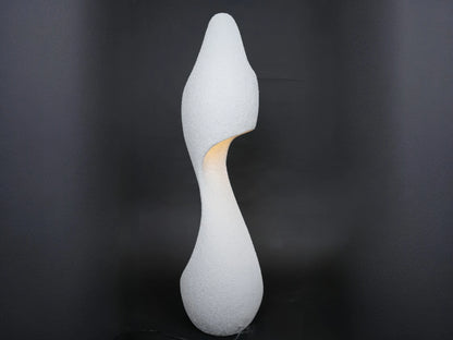 curved sculptural floor lamp ivory modern ambient lighting decor