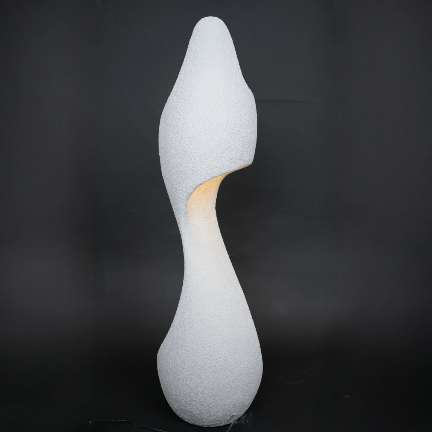 curved sculptural floor lamp ivory modern ambient lighting decor