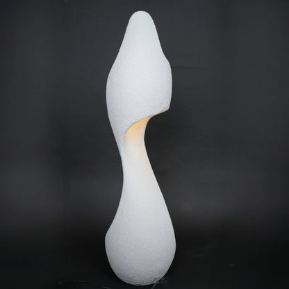 curved sculptural floor lamp ivory modern ambient lighting decor