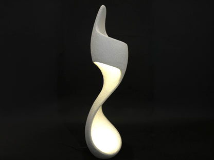 curved sculptural floor lamp ivory modern ambient lighting decor