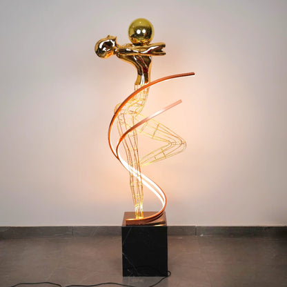 Sculptural Wireframe Floor Lamp