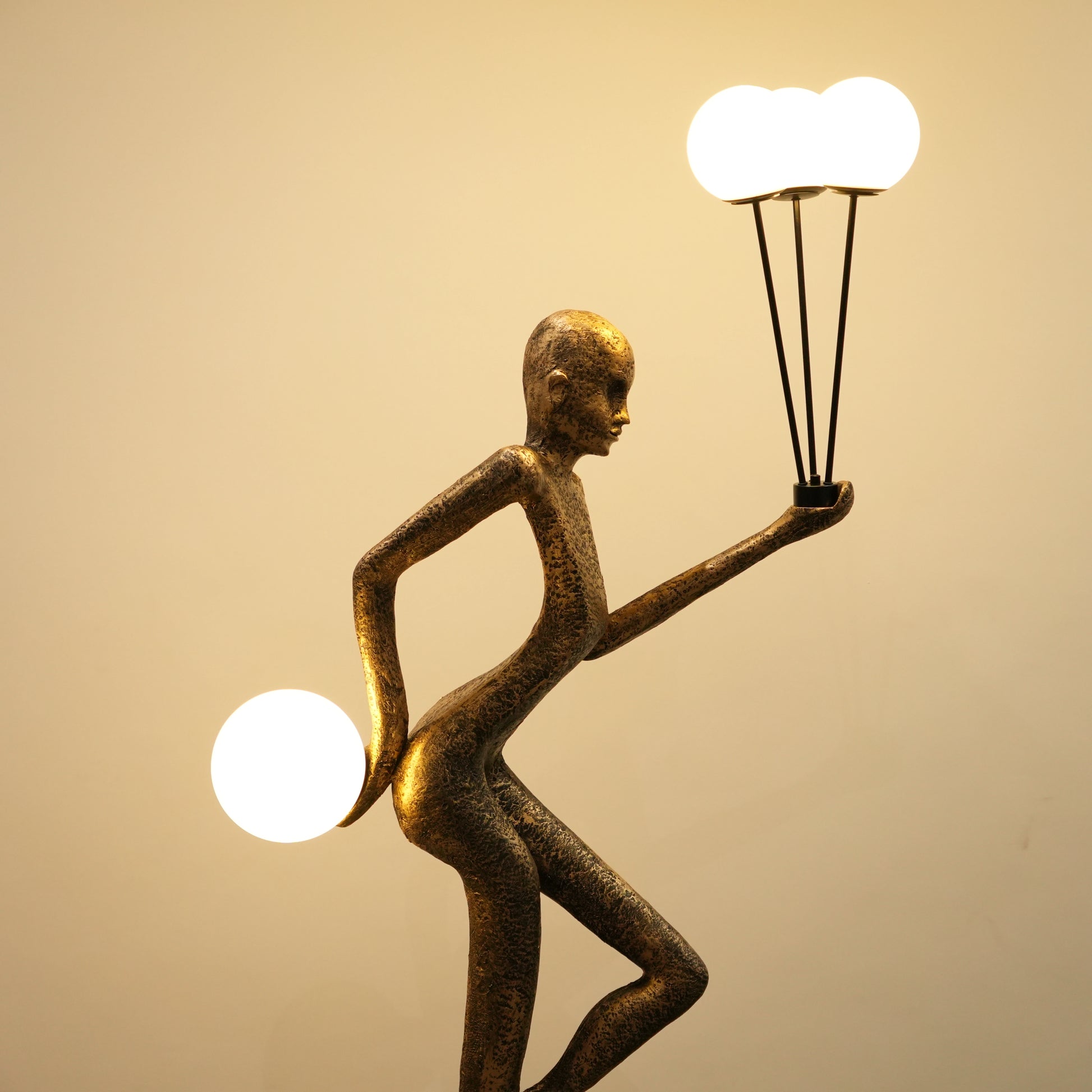Juggler Sculptural Floor Lamp ambient lighting view