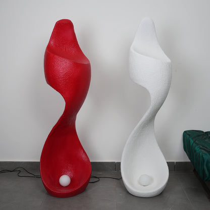 contemporary curved floor lamp artistic design