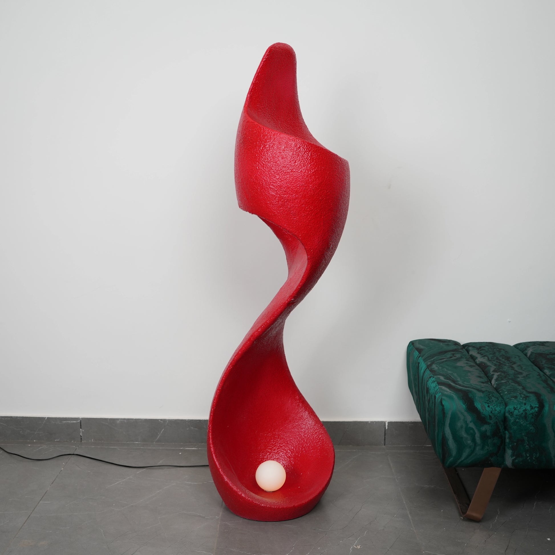 contemporary curved floor lamp artistic design
