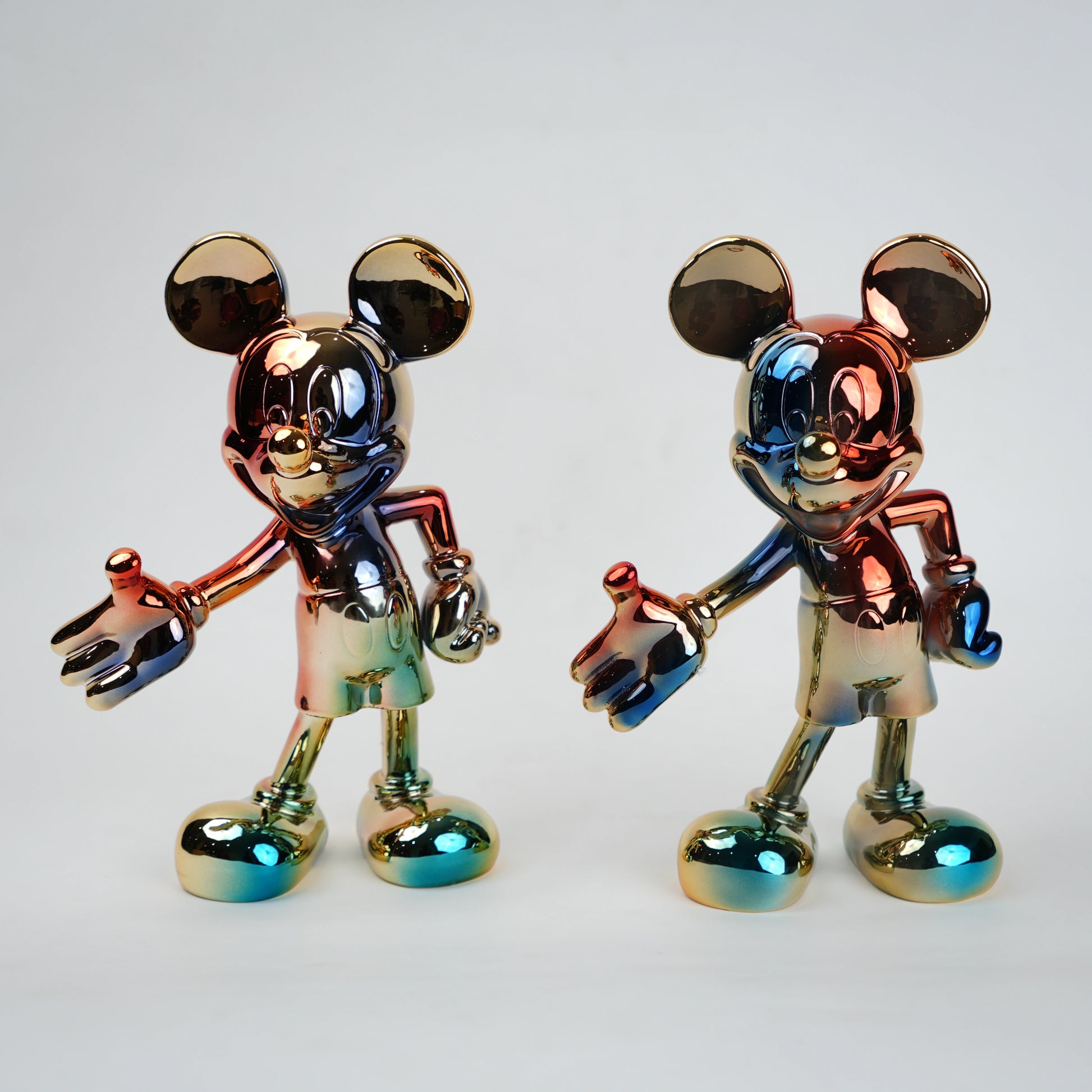 rainbow metallic mouse figurine modern decor