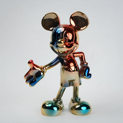 rainbow metallic mouse figurine modern decor