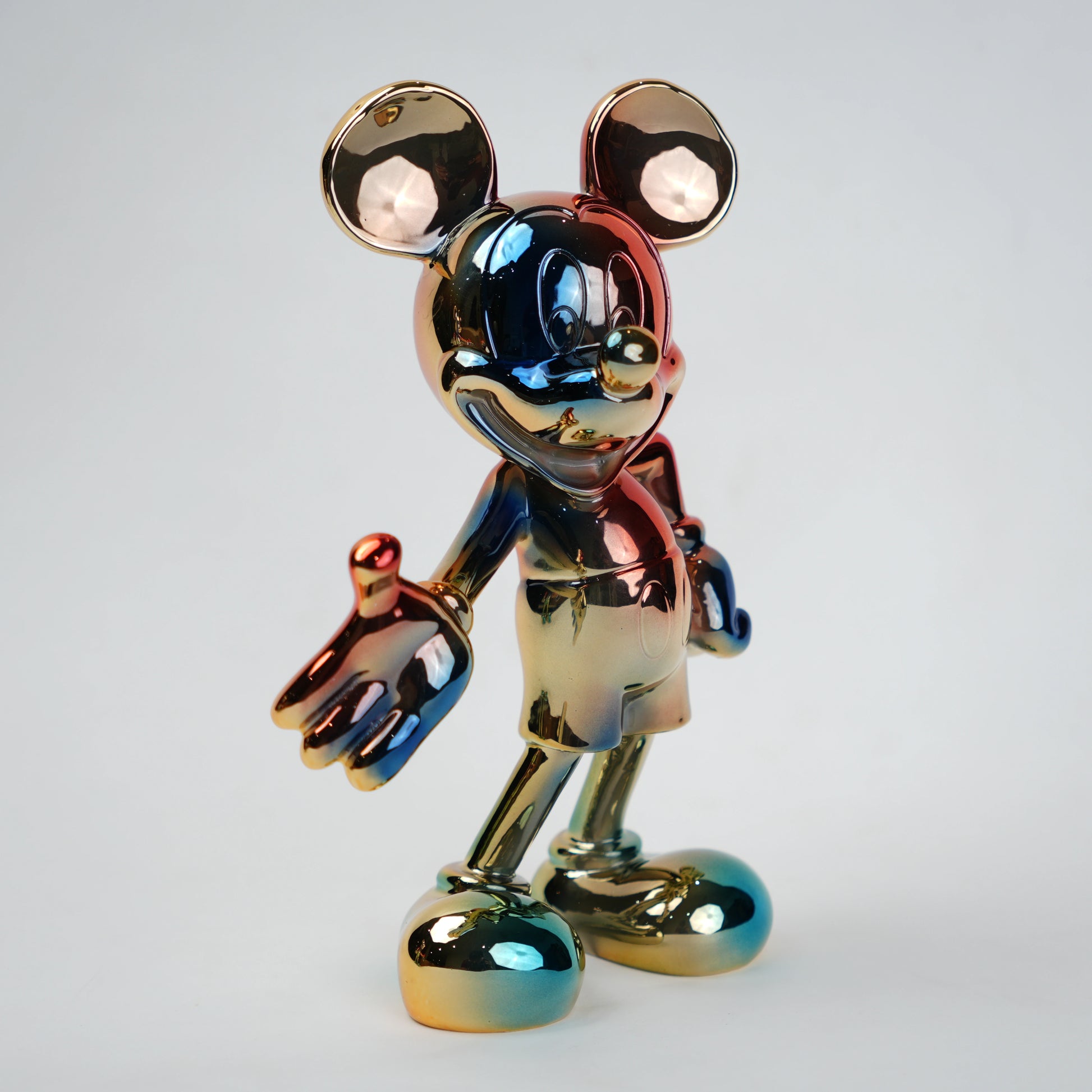 Rainbow Radiance Mouse Figurine styled on console table