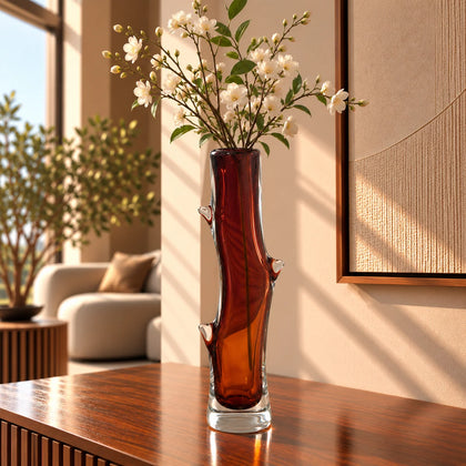 Emerald stem vase rim w/ small loop accent
