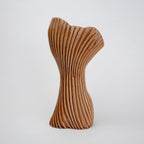 Brown textured ceramic vases with three unique shapes for modern rustic home decor styling