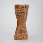Brown textured ceramic vases with three unique shapes for modern rustic home decor styling