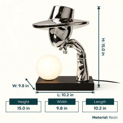 Elegant Hat Lamp Silver