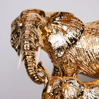Modern elephant family decor piece for living room styling