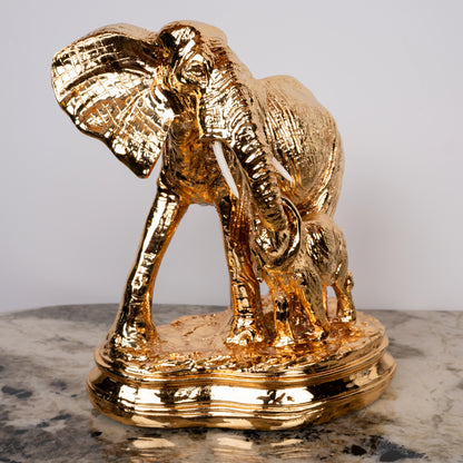 Modern elephant family decor piece for living room styling
