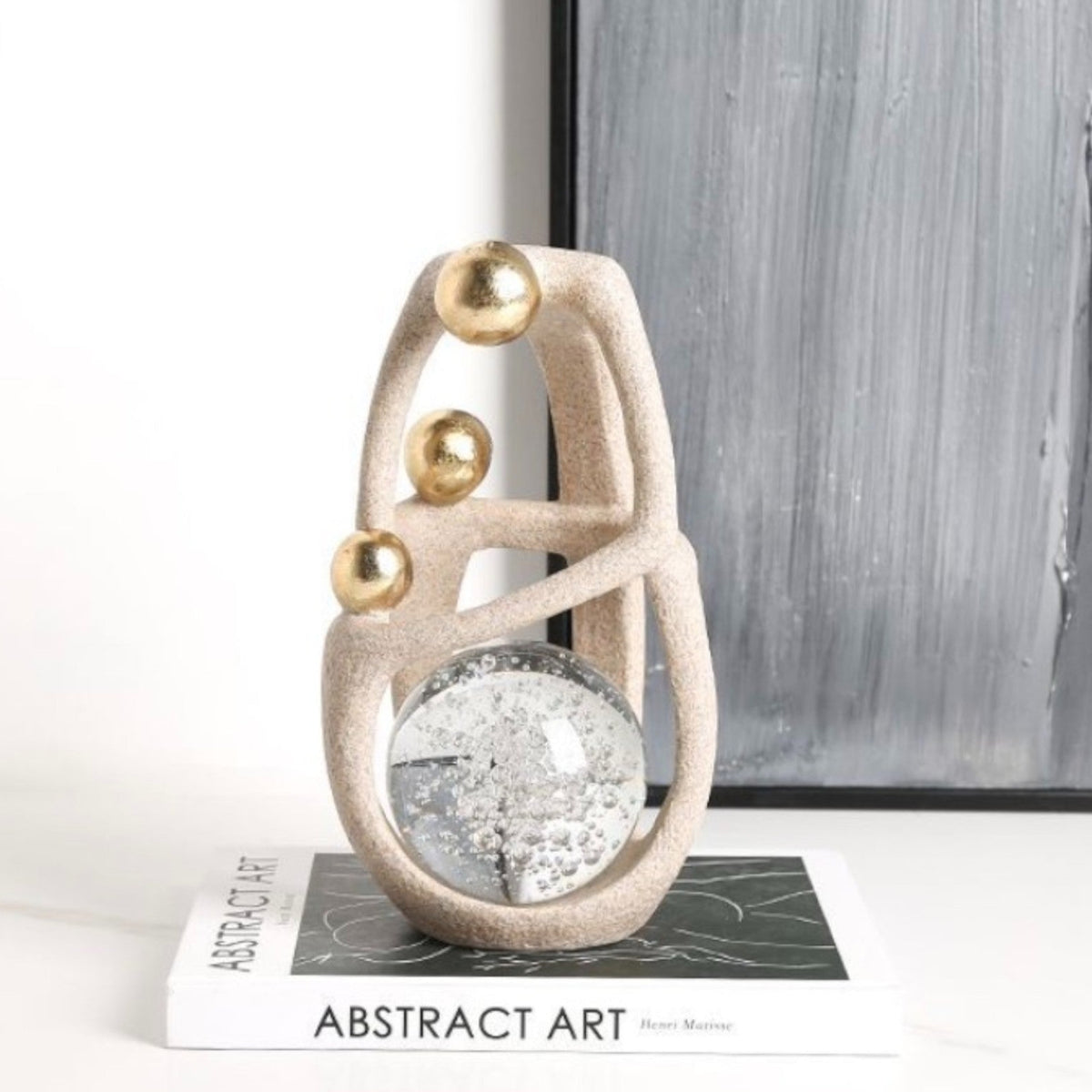 Golden Orb Accent on Abstract Art book