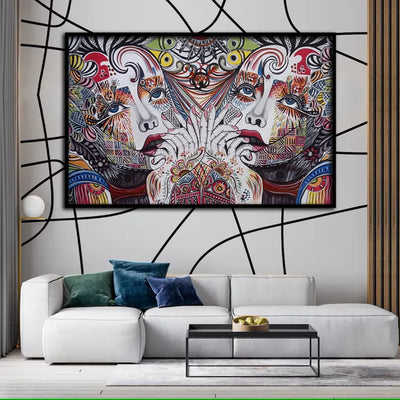 Vibrant Muse: Dual Reflection