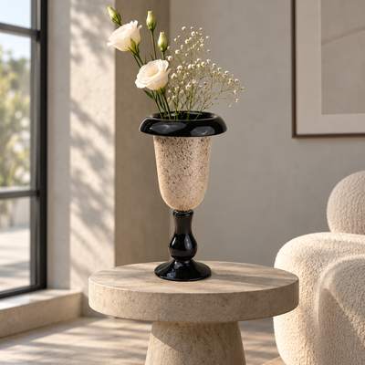Flared Rim Speckle Glass Vase