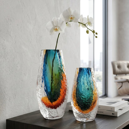 Fusion Core vase pair w/ orchids, lifestyle