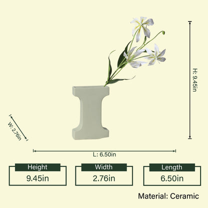 Altura Vista Vase sage I-shape w/ lily diagram