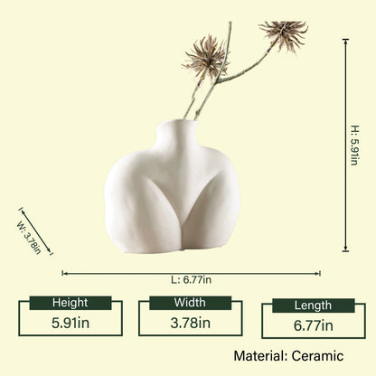 Vitality Curve Vase torso form, 5.91in diagram