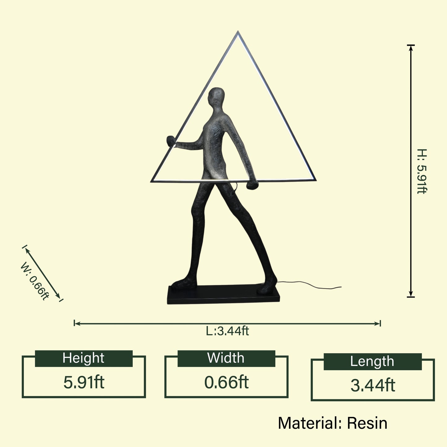 artistic human figure floor lamp for living room and corner styling